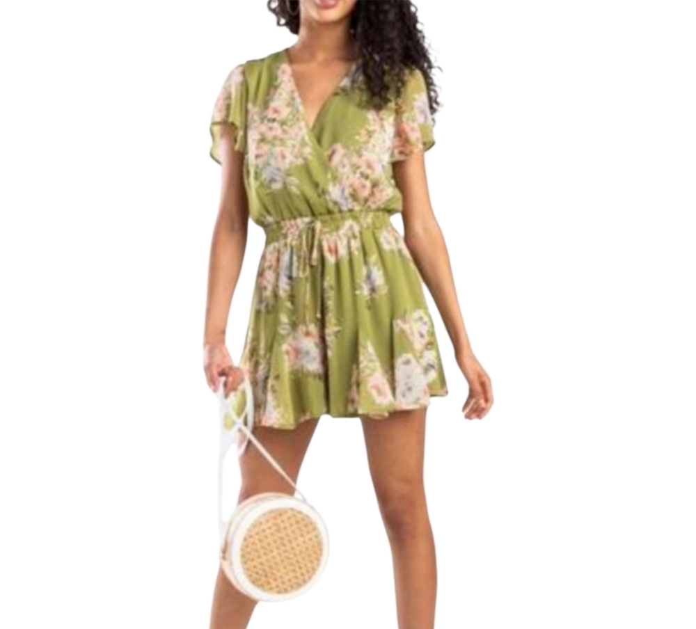 Floral Green Dress